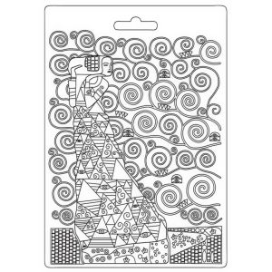 Stamperia Soft Maxi Mould A5-The Waiting, Klimt