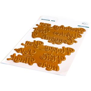 Pinkfresh Studio Hot Foil Plate Brushed Sentiments