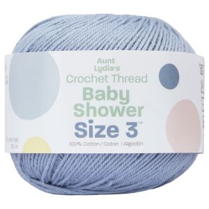 Aunt Lydias Baby Shower Crochet Thread Size 3 Faded Denim