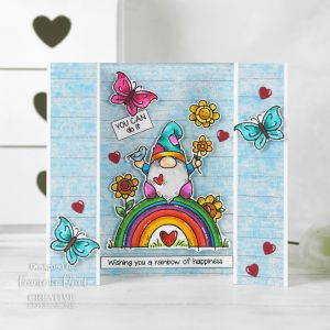 Woodware Clear Stamps 4 Inch X6 Inch Singles Rainbow Gnome