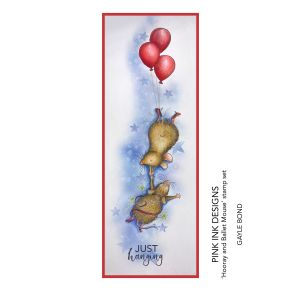 Pink Ink Designs A7 Clear Stamp Set-Balloon Mouse