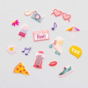 Damask Love Lifes A Party Mini Puffy Stickers 42 Per Pkg