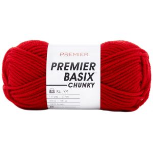 Premier Yarns Basix Chunky Yarn Deep Red 1 pack of 1 Skein