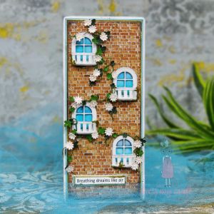 Dress My Craft Transfer Me Sheet A4 Brick Background 2