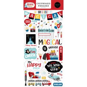 Believe In Magic Chipboard 6 inch X13 inch Phrases