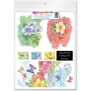 Stampendous Quick Card Panels Floral Clusters
