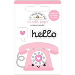 Doodlebug Doodle Pops 3D Stickers Hello Love