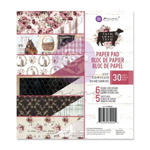 Prima Marketing Double Sided Paper Pad 6 inch X6 inch 30 per Pkg Farm Sweet Farm 6 Designs per 5 Each