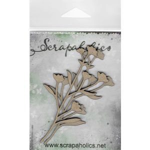 Scrapaholics Laser Cut Chipboard 2mm Thick-Botanicals 8 2 Per Pkg 4 inch X2 inch 