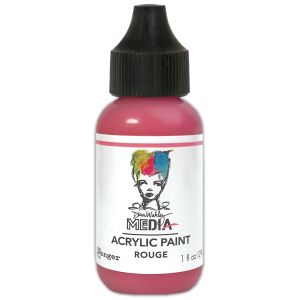 Dina Wakley Media Acrylic Paint 1oz Rouge 1 pack of 1 piece