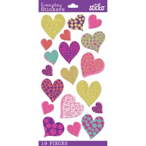 Sticko Themed Stickers Heart Circles