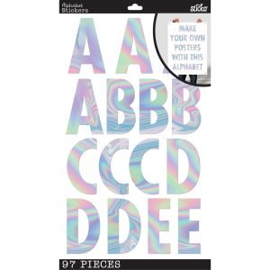 Sticko Alphabet Stickers Iridescent Poster