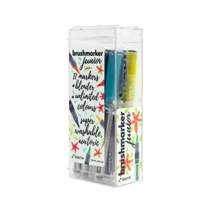 KARIN BRUSHMARKER JUNIOR 12 Per Pkg -11 Colors + Blende