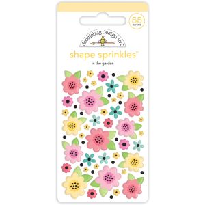 Doodlebug Sprinkles Adhesive Enamel Shapes-In The Garden