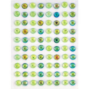 Craft Consortium Adhesive Enamel Dots 80 Per Pkg -Ocean Tale