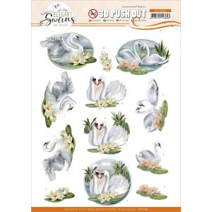 Find It Trading Amy Design Punchout Sheet Love Swans Elegant Swans