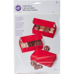 Candy Boxes Red .5Lb 3 Per Pkg