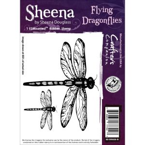 Crafter s Companion Sheena Individual EZMount- Stamp - Flying Dragonflies