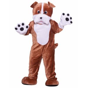 Forum Deluxe Plush Bulldog Mascot Costume Brown One Size