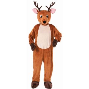 Forum Novelties Mens Reindeer Plush Mascot Costume Brown One SizeFits Up To Chest Size 42