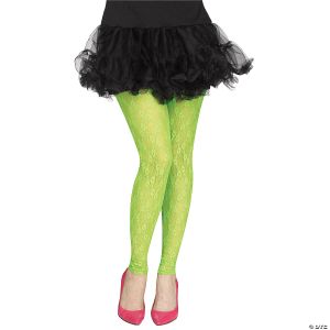 Morris 80S Lace Footless Green Tights