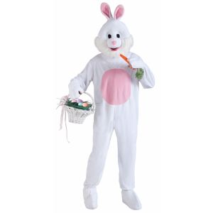Forum Novelties Mens Plush Bunny Mascot Costume Pink White Standard