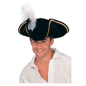 Rubies Buccaneer Tricorn Hat Black One Size