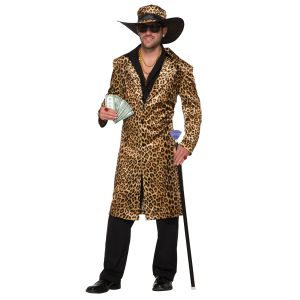 Forum Mens Old School Funky Leopard Jacket And Hat As Shown Std