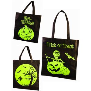 Forum Novelties Glow In The Dark Treat Bag Black