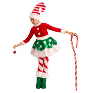 Princess Paradise Candy Cane Elf Princess Costume Small