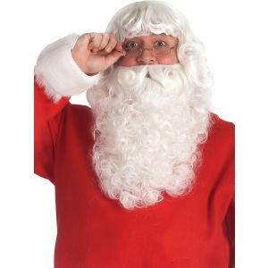 Rubies Deluxe Santa Beard And Wig Set White One Size