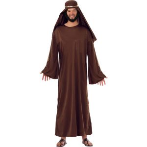 Biblical Brown Robe With Headdress Adult Std