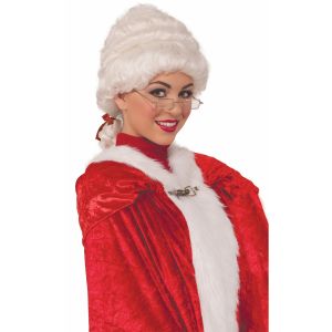 Forum Novelties Womens Deluxe Mrs. Claus Wig White One Size