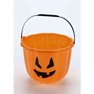 Forum Novelties Pumpkin Pail Bucket Halloween Trick Or Treat Prop Decoration New Orange and Black