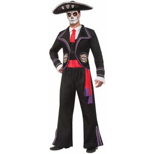 Forum Novelties Mens Day Of Dead Mariachi Macabre Costume Black Standard