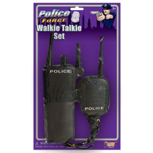 Forum Novelties Police Walkie Talkie Set Black Standard Non Functioning