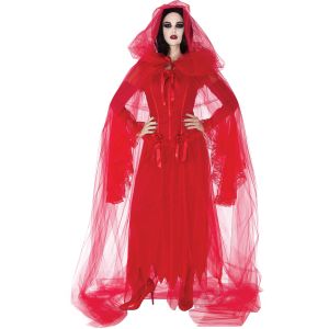 Rubies Womens Cursed Scarlet Cape Red One Size