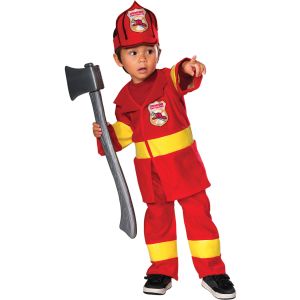 Jr Firefighter Costume Toddlers Size 2T 4T