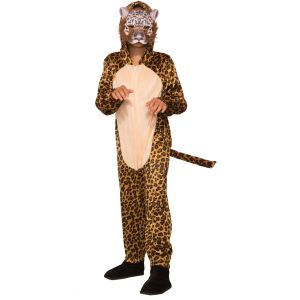 Forum Novelties Unisex Children Jumpsuit And Mask Childs Costume Leopard Small