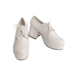Rubies Mens Pimp Platform White Shoes 10 11