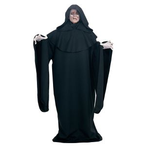 Rubies Deluxe Full Length Layered Robe Black One Size Costume