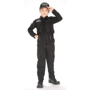 Young Heroes Childs Swat Police Costume Medium