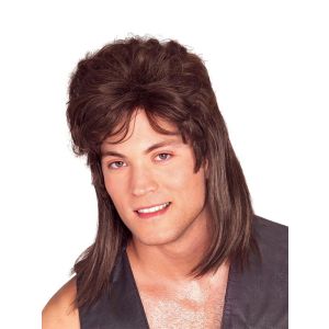 Rubies Brown Mullet Wig
