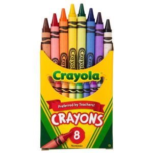 Crayola Crayons Peggable Assorted Colors 8Pkg