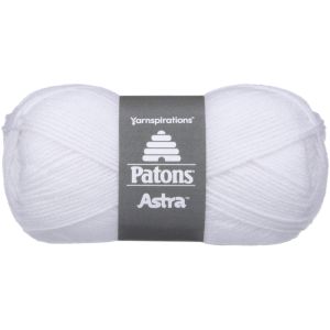 Spinrite Patons Astra Yarn Solids White 1 Pack of 1 Skein