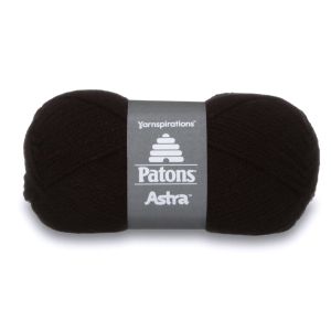 Patons Astra Yarn Solids Black 1 pack of 1 Skein