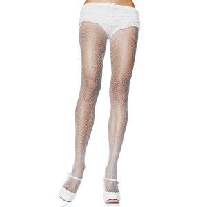Leg Avenue Women s Nylon Fishnet Pantyhose One Size White
