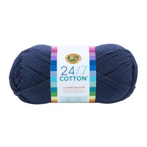 Lion Brand 24x7 Cotton Yarn Navy