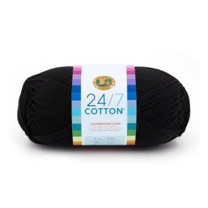 Lion Brand 24x7 Cotton Yarn Black
