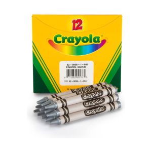 Crayola Silver Bulk Crayons, 12 Count